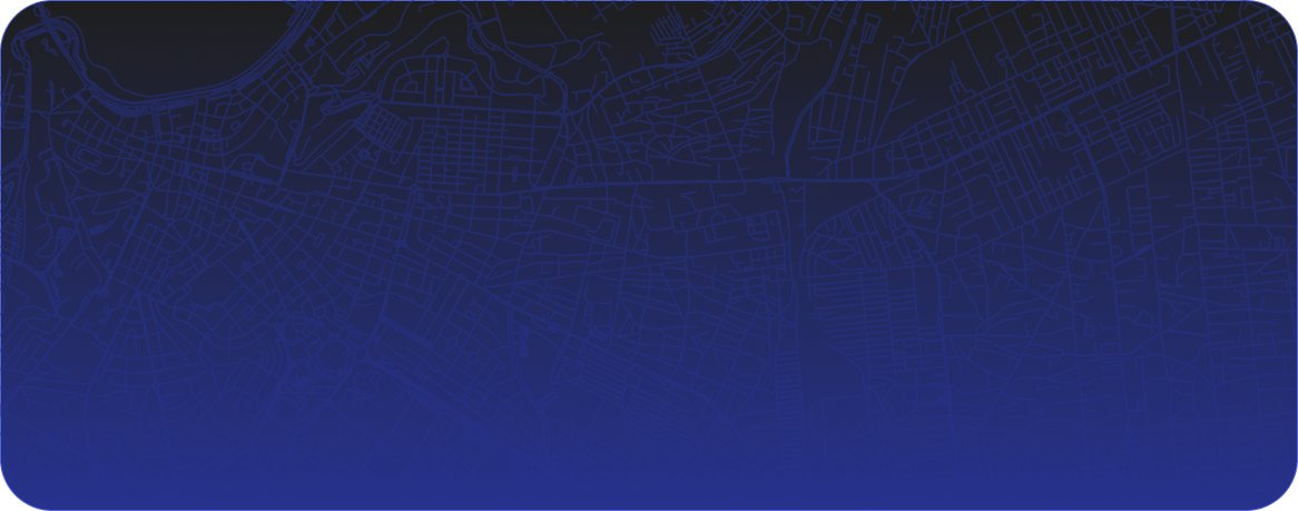 Zonas de entrega visibles con courier Ecuador Mapa urbano con fondo degradado azul para courier Ecuador