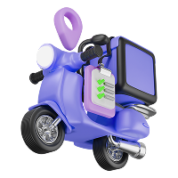 Servicio de reparto local rápido con courier Ecuador Motocicleta con caja de reparto para entregas locales de courier Ecuador